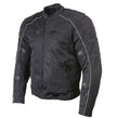 Milwaukee Leather Men's Troubled Black Textile Motorcycle Jacket w/ CE Armor - MPM17029