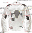 Milwaukee Leather Men's Troubled Black Textile Motorcycle Jacket w/ CE Armor - MPM17029