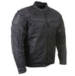 Milwaukee Leather Men's Shadow Black Textile Motorcycle Jacket w/ CE Armor - MPM17030