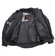 Milwaukee Leather Men's Shadow Black Textile Motorcycle Jacket w/ CE Armor - MPM17030
