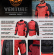 Milwaukee Leather Men's Venture Black/Red Textile Motorcycle Jacket w/ CE Armor - MPM17031