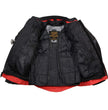 Milwaukee Leather Men's Venture Black/Red Textile Motorcycle Jacket w/ CE Armor - MPM17031