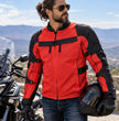 Milwaukee Leather Men's Venture Black/Red Textile Motorcycle Jacket w/ CE Armor - MPM17031