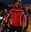 Milwaukee Leather Men's Venture Black/Red Textile Motorcycle Jacket w/ CE Armor - MPM17031