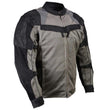 Milwaukee Leather Men's Venture Dark Grey/Black Textile Motorcycle Jacket w/ CE Armor - MPM17032