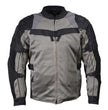 Milwaukee Leather Men's Venture Dark Grey/Black Textile Motorcycle Jacket w/ CE Armor - MPM17032