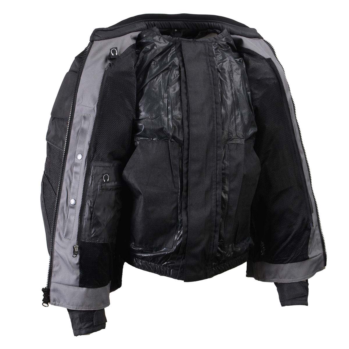 Milwaukee Leather Men's Venture Dark Grey/Black Textile Motorcycle