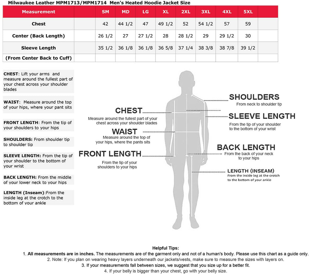 Nexgen Heat Men’s Black Heated Hoodie Jacket – Winter Motorcycle Riding Gear for Cold Outdoors MPM1714SET