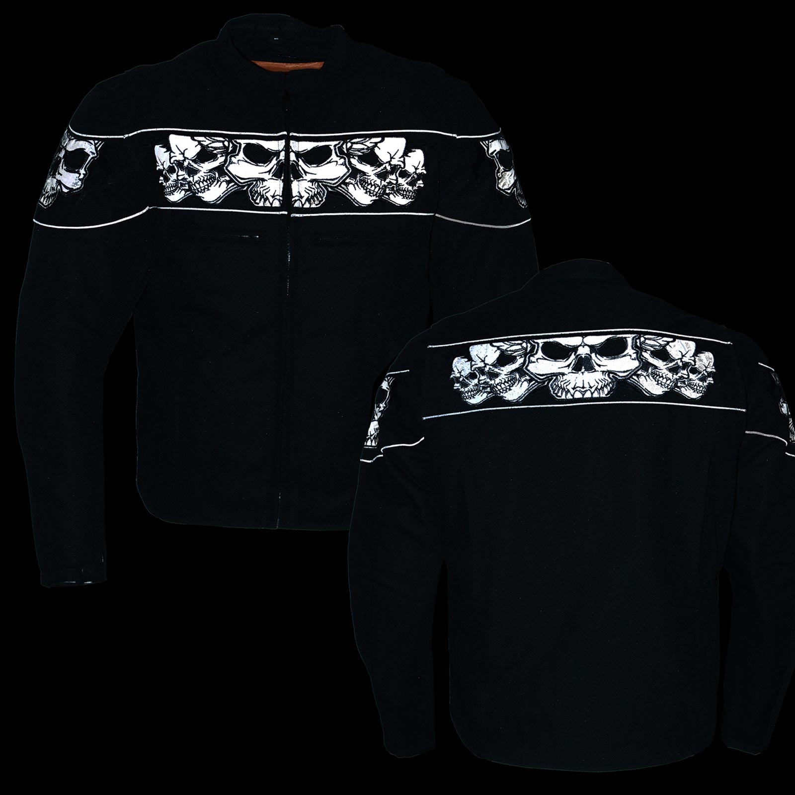Milwaukee Leather MPM1730 Men's Black Padded Textile All Season