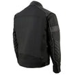 Milwaukee Leather MPM1735 Men's Black Textile Scooter Jacket with Leather Trim