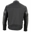 Milwaukee Leather MPM1735 Men's Black Textile Scooter Jacket with Leather Trim