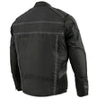 Milwaukee Leather MPM1740 Men's Black Vented Textile Jacket with Reflective Stripes