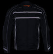 Milwaukee Leather MPM1740 Men's Black Vented Textile Jacket with Reflective Stripes