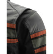 Milwaukee Leather MPM1751 Burnt Orange Leather and Textile Armored Motorcycle Jacket for Men - All Season
