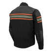 Milwaukee Leather MPM1751 Burnt Orange Leather and Textile Armored Motorcycle Jacket for Men - All Season