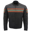 Milwaukee Leather MPM1751 Burnt Orange Leather and Textile Armored Motorcycle Jacket for Men - All Season