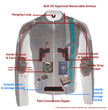 Milwaukee Leather MPM1752 Men's Black/Grey Textile and Mesh Armored Motorcycle Biker Racing Jacket