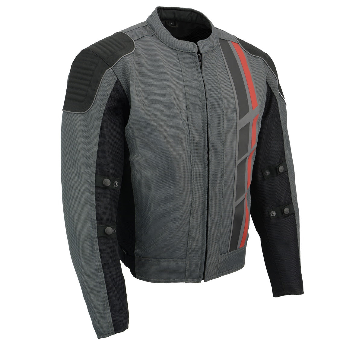 Milwaukee Leather MPM1752 Men's Black/Grey Textile and Mesh