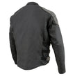 Milwaukee Leather MPM1755 Men's 'Assault Style' Black Leather and Textile M/C Jacket