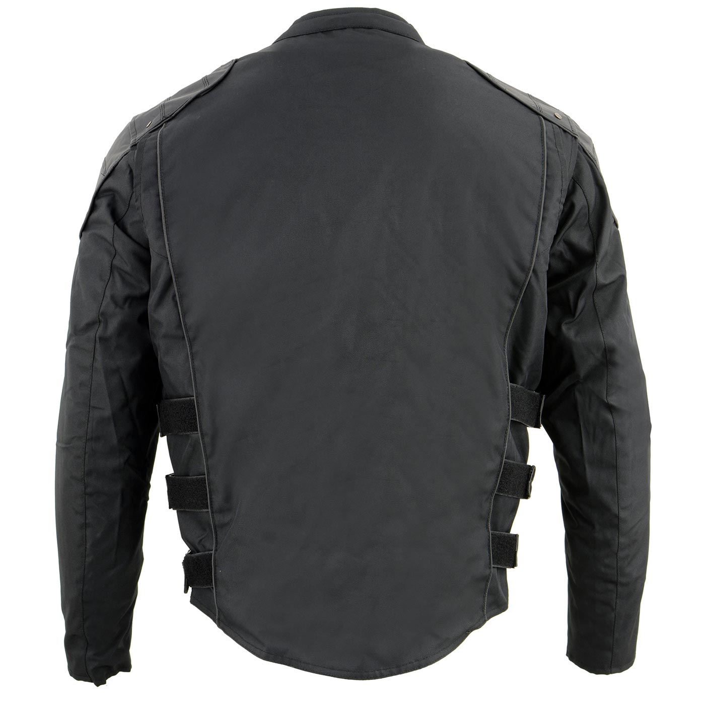 Milwaukee Leather MPM1755 Men's 'Assault Style' Black Leather and Textile M/C Jacket