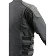 Milwaukee Leather MPM1755 Men's 'Assault Style' Black Leather and Textile M/C Jacket
