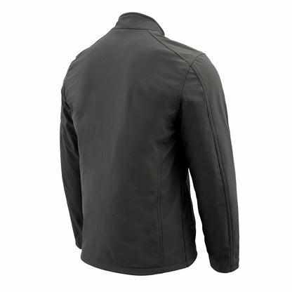 Nexgen Heat NXM1762SET Men’s Soft Shell Heated Jacket - Grey Standup Collar Jacket for Winter with Battery Pack