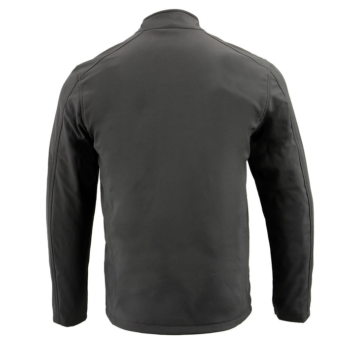 Nexgen Heat NXM1762SET Men’s Grey Soft Shell Heated Jacket w/ Standup Collar - for Outdoor Winter Cold Weather Activities