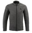 Nexgen Heat MPM1762SET Men’s Grey Soft Shell Heated Jacket - Standup Collar - for Winter Cold Weather Riding Outdoors
