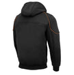 Milwaukee Leather MPM1764 Men's Black Soft Shell CE Armored Motorcycle Racing Style Hoodie Jacket w/ Detachable Hood