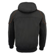 Milwaukee Leather MPM1764 Men's Black Soft Shell CE Armored Motorcycle Racing Style Hoodie Jacket w/ Detachable Hood