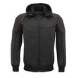 Milwaukee Leather MPM1764 Men's Black Soft Shell CE Armored Motorcycle Racing Style Hoodie Jacket w/ Detachable Hood