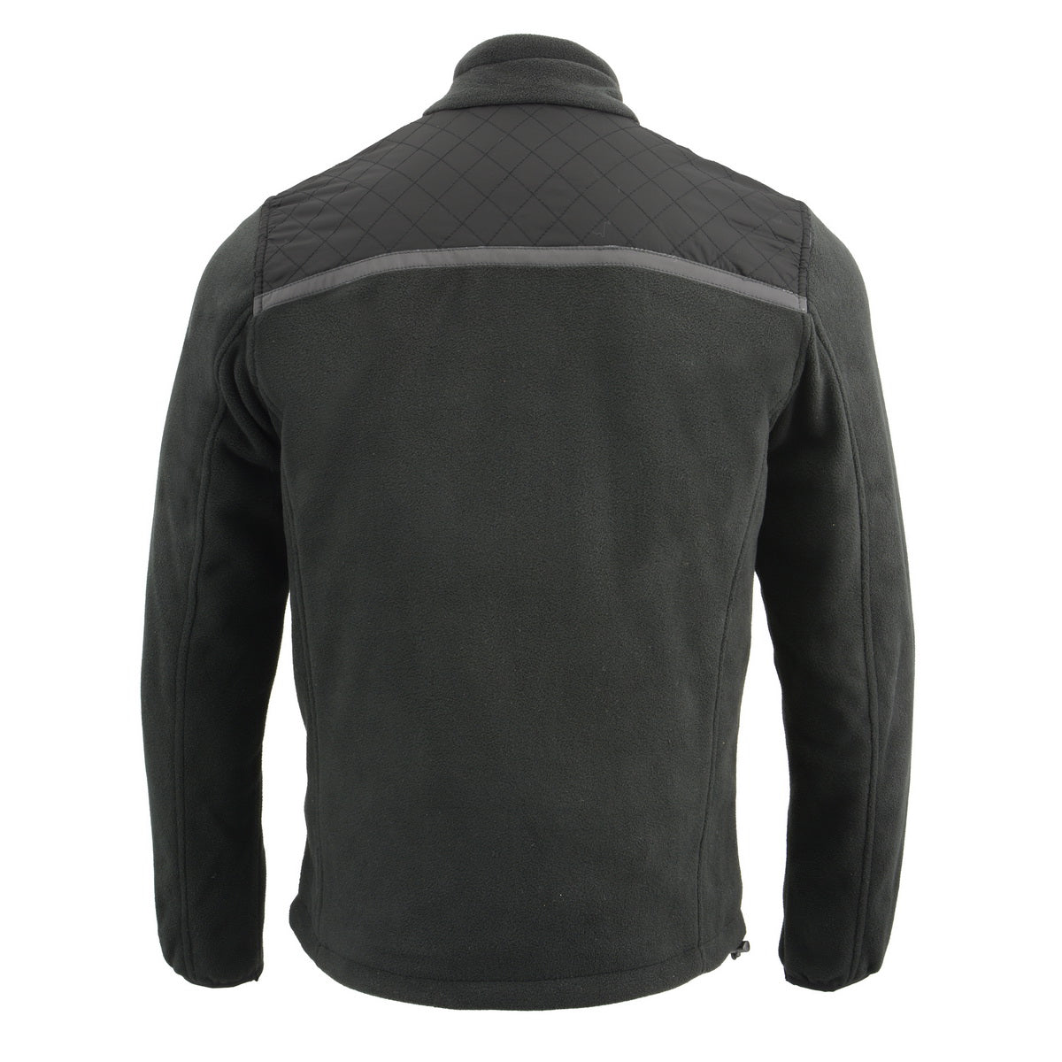 Milwaukee Leather MPM1784 Men's Black Micro Fleece Zipper Front