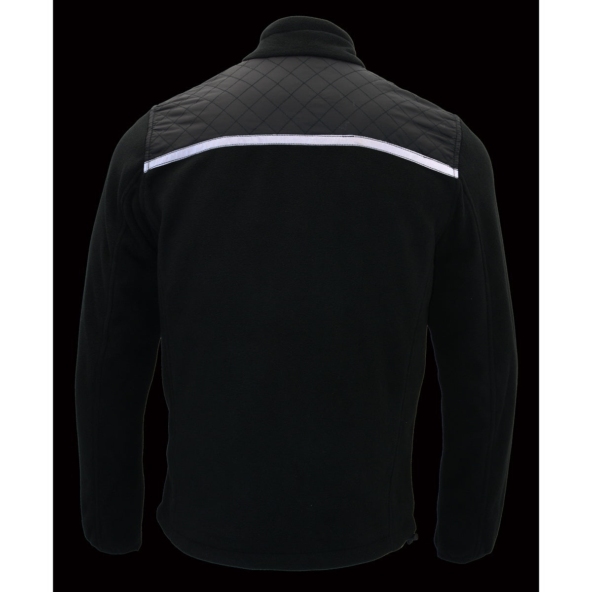 Milwaukee Leather MPM1784 Men's Black Micro Fleece Zipper Front