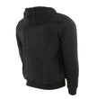 Milwaukee Leather MPM1788 Men's Black CE Approved Armored Riding Hoodie Sweater w/ Aramid by DuPont Fibers