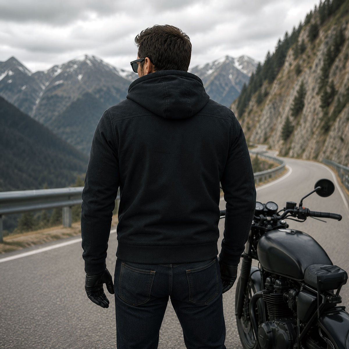 Milwaukee Leather Men's Black Streetguard Riding Hoodie - Aramid