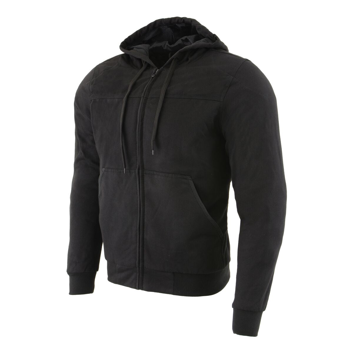 Milwaukee Leather MPM1788 Men's Black CE Approved Armored Riding Hoodie with Aramid by DuPont Fibers