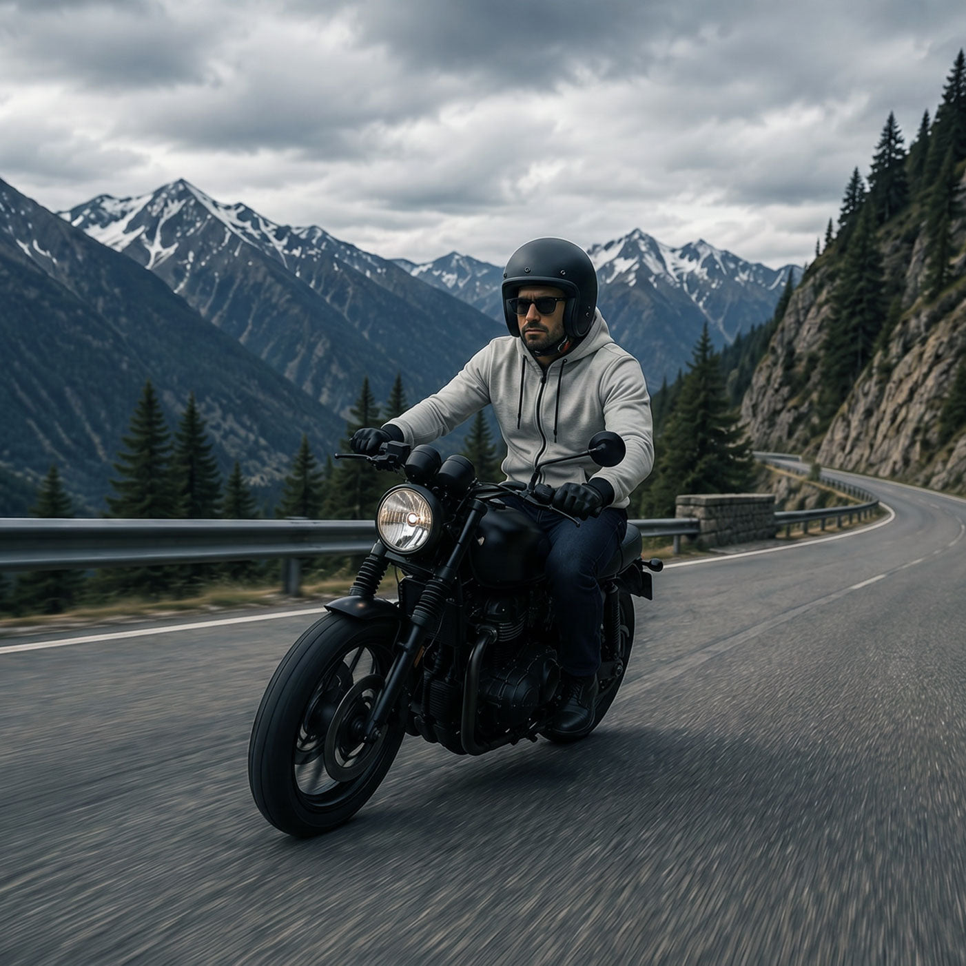 Milwaukee Leather Men's Silver Streetguard Riding Hoodie - Aramid