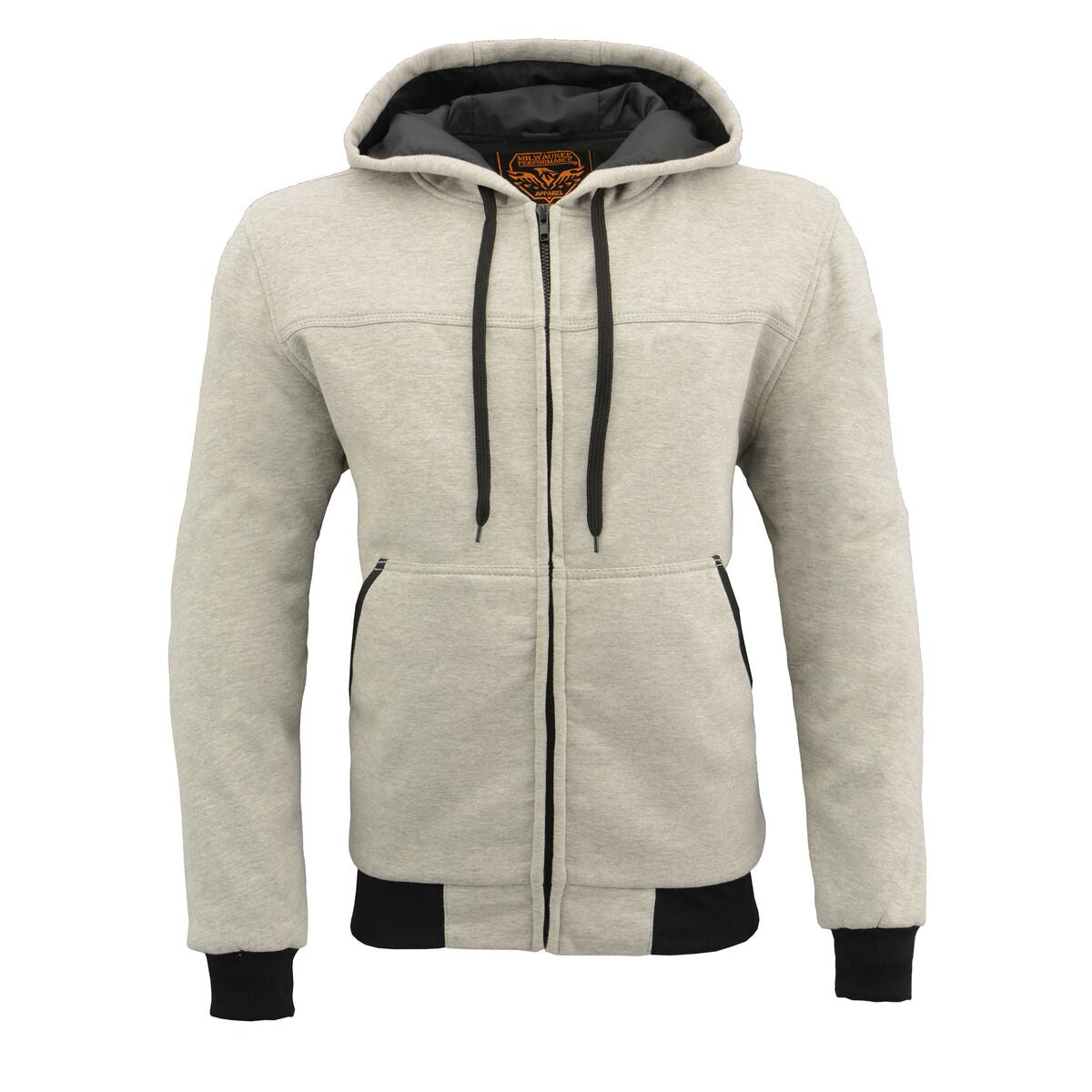 Milwaukee Leather Men's Silver Streetguard Riding Hoodie - Aramid