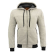 Milwaukee Leather MPM1788 Men's Silver CE Approved Armored Riding Hoodie Sweater w/ Aramid by DuPont Fibers