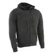 Milwaukee Leather MPM1788 Men's Black CE Approved Armored Riding Hoodie Sweater w/ Aramid by DuPont Fibers