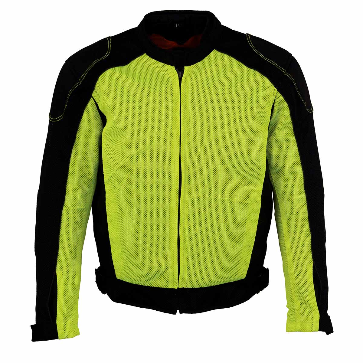 Milwaukee Leather MPM1790 Men's Black and Neon Green Hi Vis Mesh