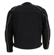 Milwaukee Leather MPM1791 Men's Black Armored Textile Motorcycle Jacket-All Season Jacket w/ Removable Liner