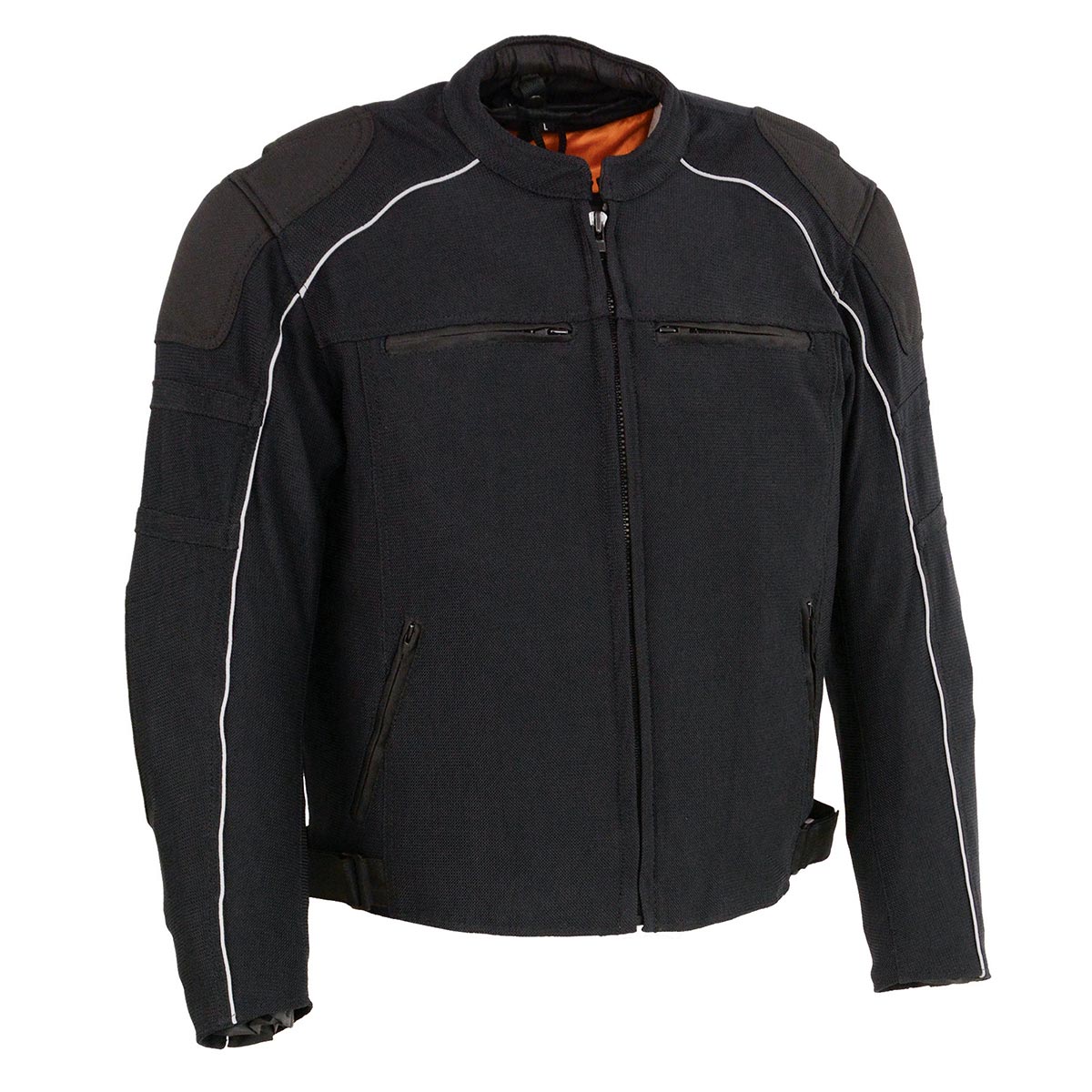 Milwaukee Leather Men's Black Armored Textile Motorcycle Jacket