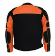 Milwaukee Leather MPM1791 Men's Black and Orange Textile Armored Motorcycle Riding Jacket