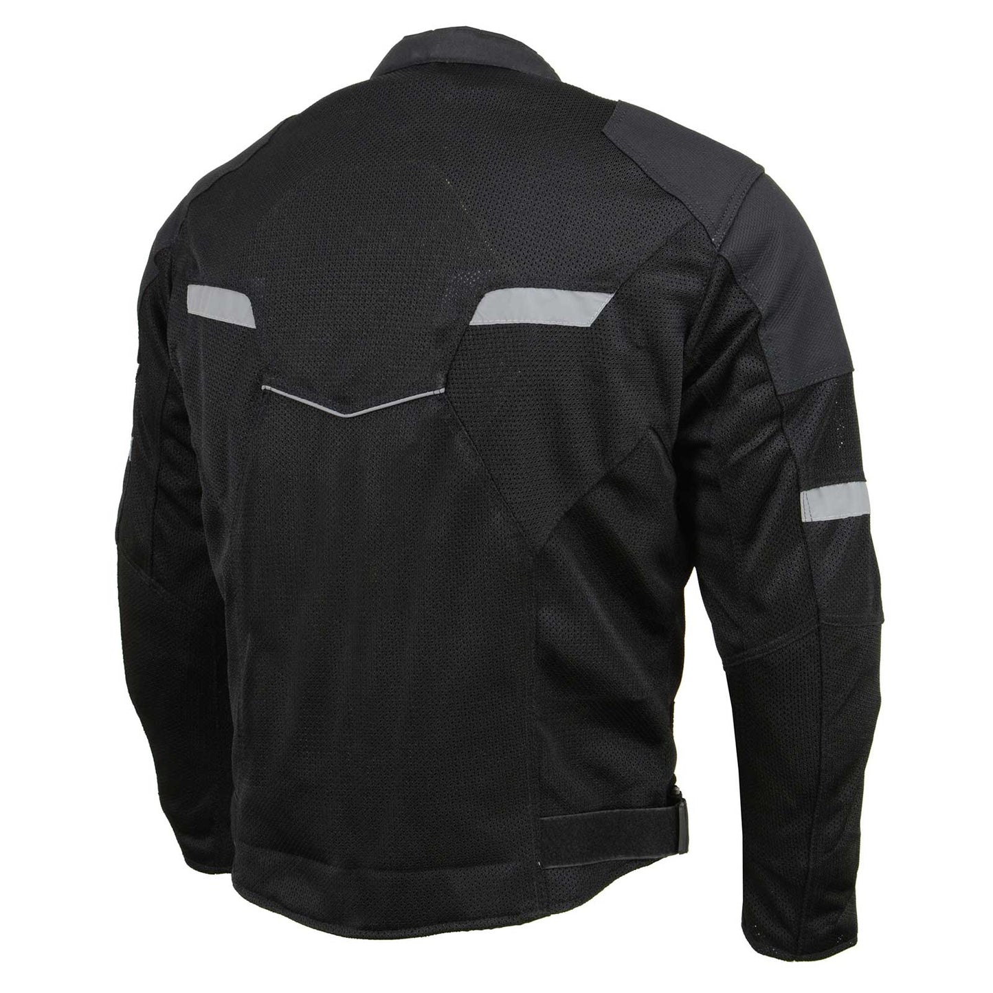 Milwaukee Leather MPM1792 Black Armored Textile Motorcycle Jacket for Men - All Season Biker Jacket w/ Removable Liner