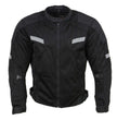 Milwaukee Leather MPM1792 Men's Black CE Armored Textile Motorcycle Jacket- All Season Biker Jacket