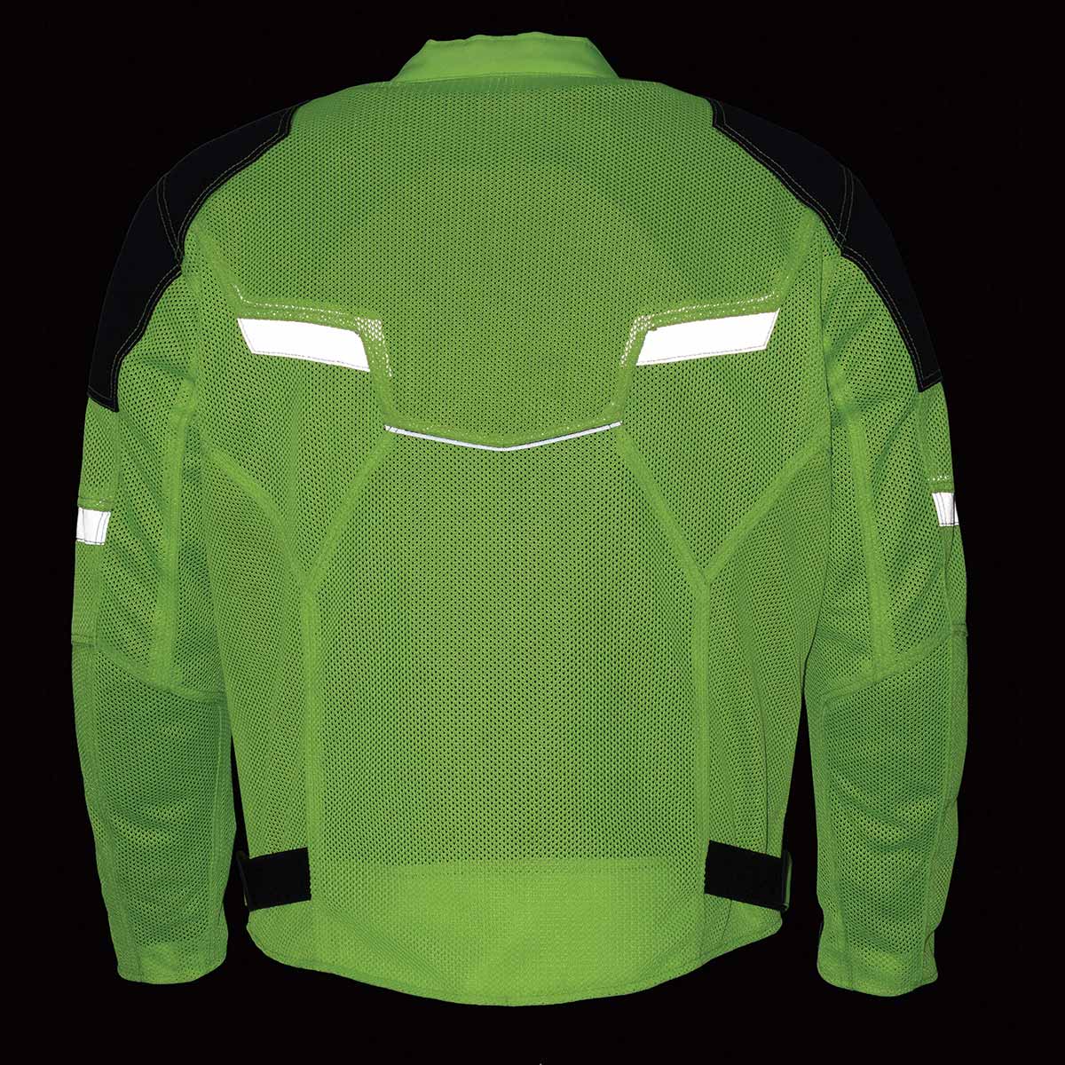 Milwaukee Leather MPM1792 Men's Black and High-Viz Green CE