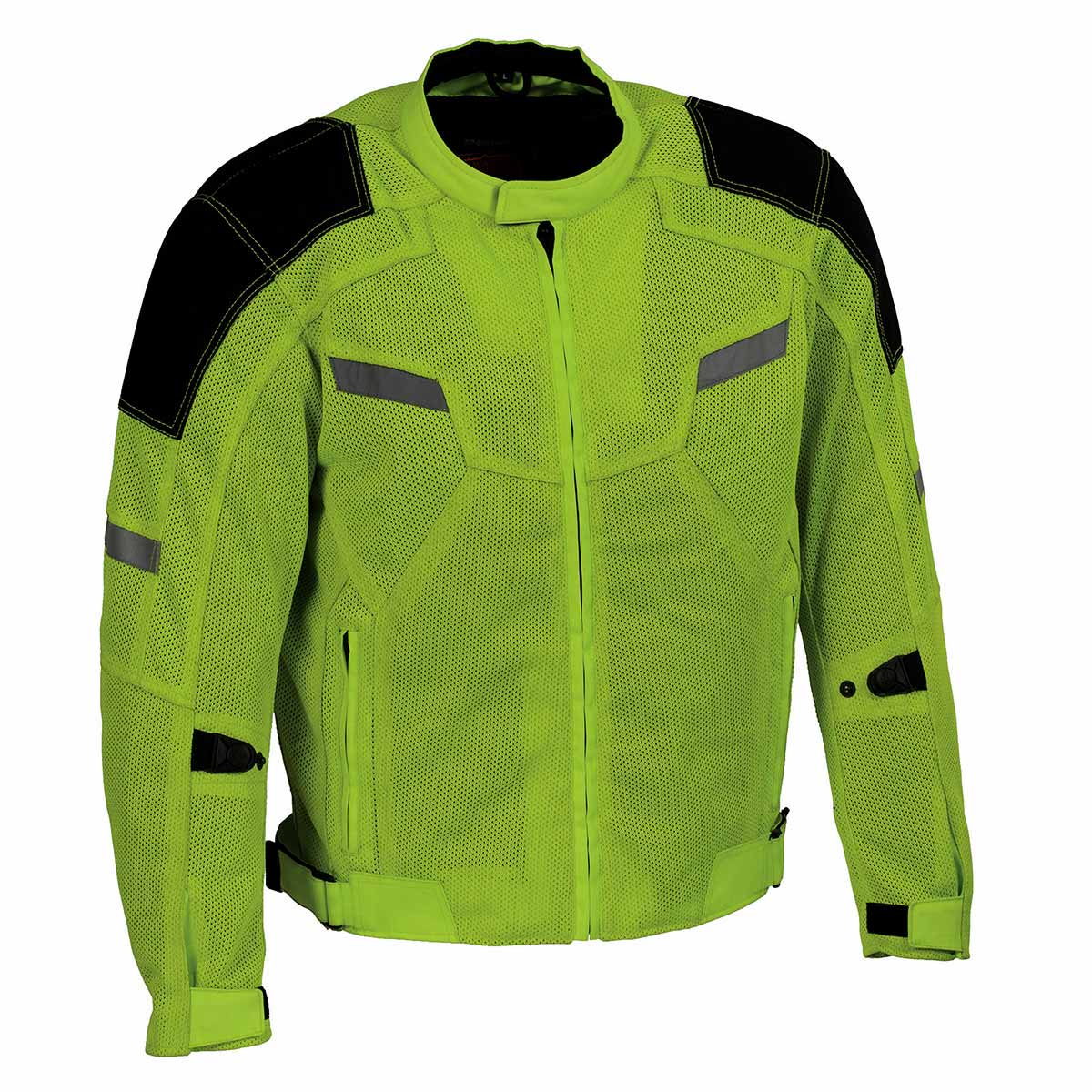 Milwaukee Leather MPM1792 Men's Black and High-Viz Green CE
