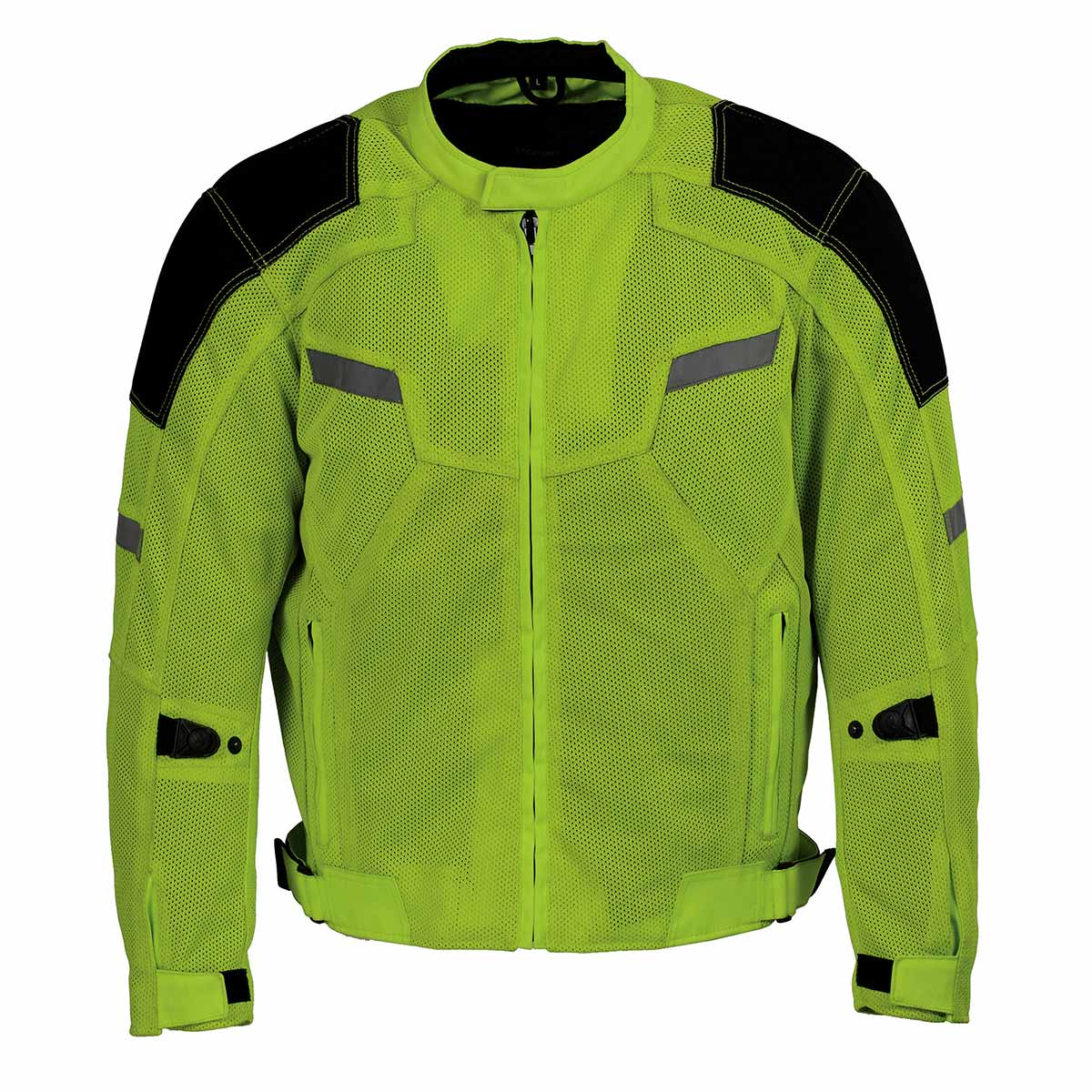 Milwaukee Leather MPM1792 Men's Black and High-Viz Green CE