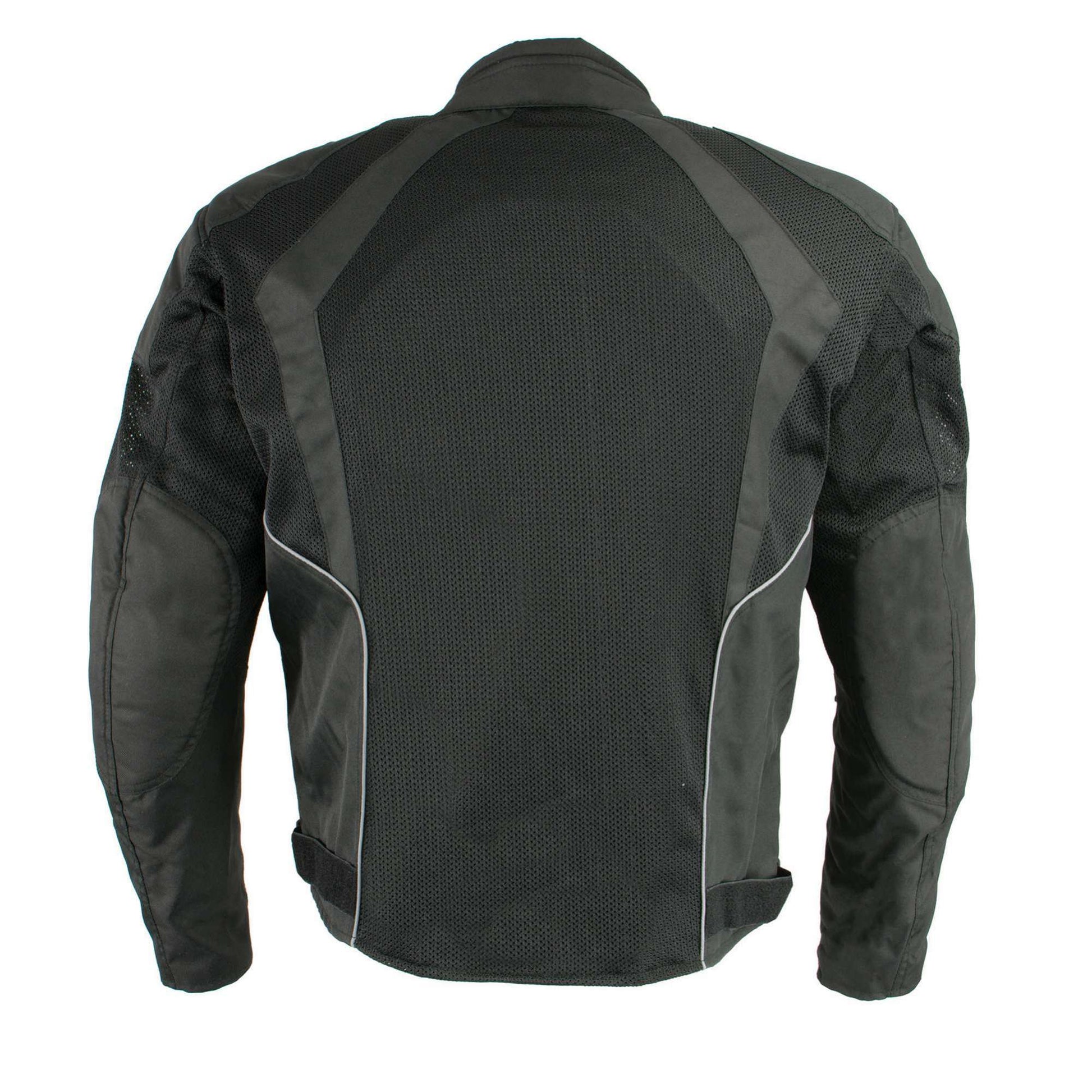 Milwaukee Leather MPM1793 Black Armored Mesh Motorcycle Jacket for Men - All Season Biker Jacket